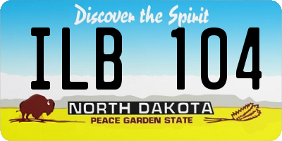 ND license plate ILB104