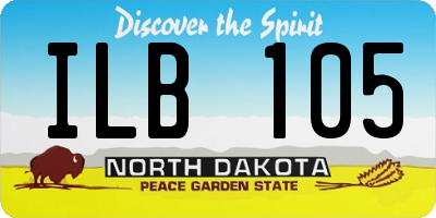 ND license plate ILB105