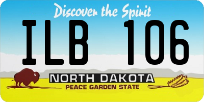 ND license plate ILB106