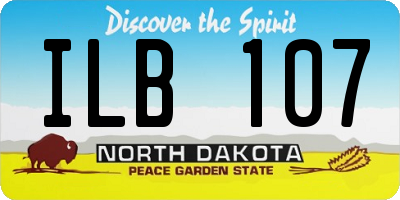 ND license plate ILB107