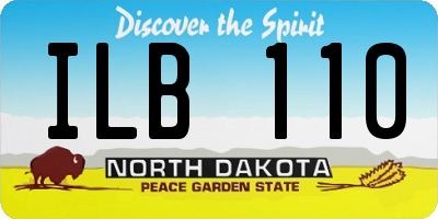 ND license plate ILB110