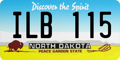 ND license plate ILB115