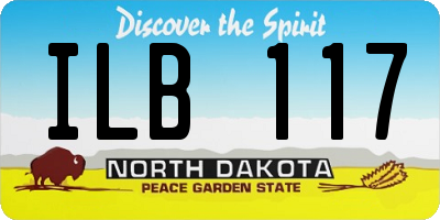 ND license plate ILB117