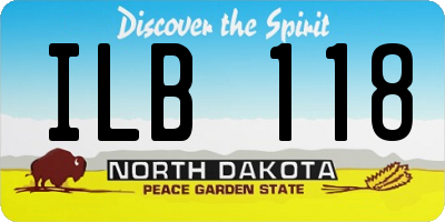 ND license plate ILB118