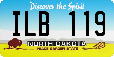 ND license plate ILB119