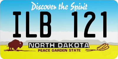 ND license plate ILB121