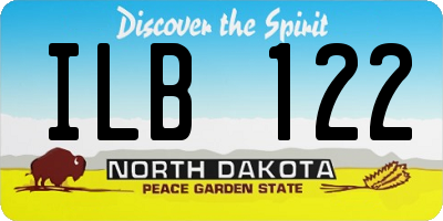 ND license plate ILB122