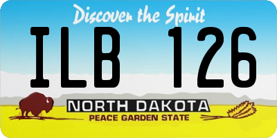 ND license plate ILB126