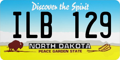 ND license plate ILB129