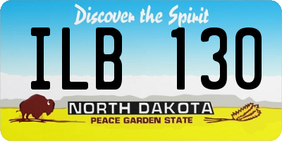 ND license plate ILB130