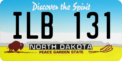 ND license plate ILB131