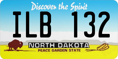 ND license plate ILB132