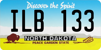 ND license plate ILB133