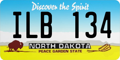 ND license plate ILB134