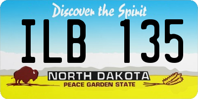 ND license plate ILB135