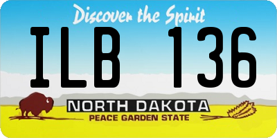ND license plate ILB136