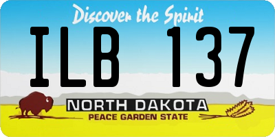 ND license plate ILB137