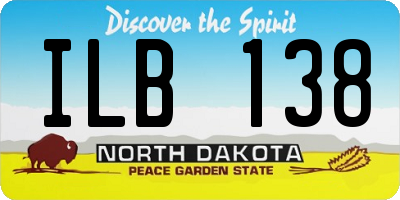 ND license plate ILB138