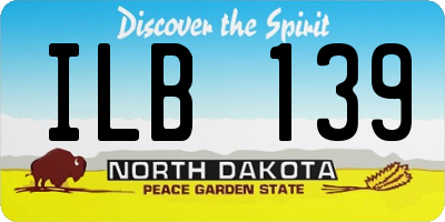 ND license plate ILB139