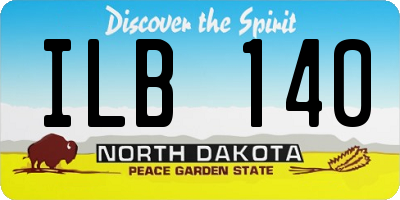 ND license plate ILB140