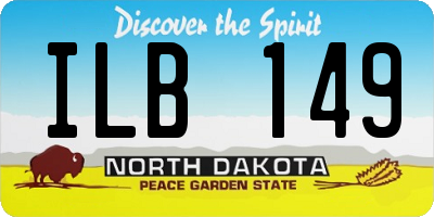 ND license plate ILB149