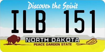 ND license plate ILB151