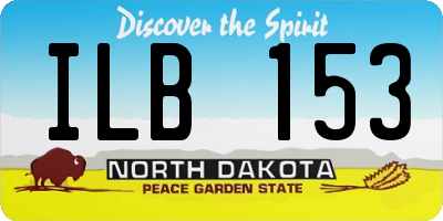 ND license plate ILB153