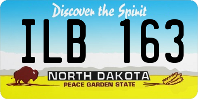 ND license plate ILB163