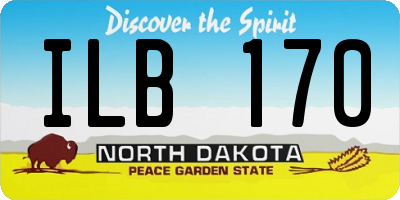 ND license plate ILB170