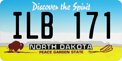 ND license plate ILB171