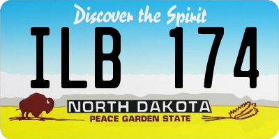 ND license plate ILB174