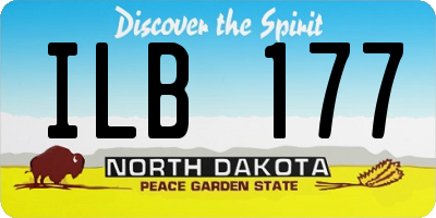 ND license plate ILB177