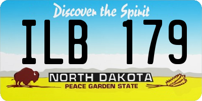 ND license plate ILB179