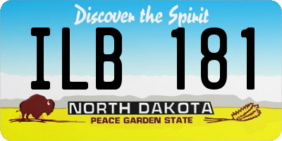 ND license plate ILB181