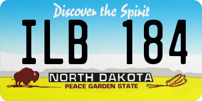 ND license plate ILB184