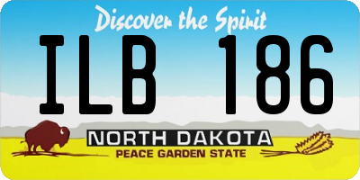 ND license plate ILB186