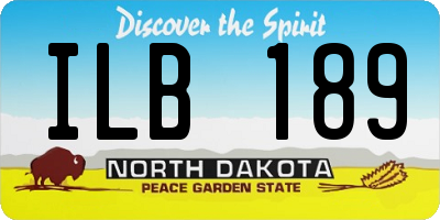 ND license plate ILB189