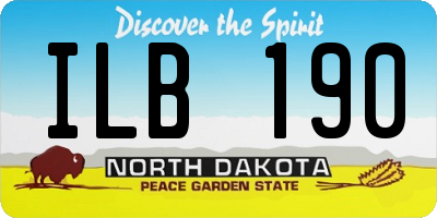 ND license plate ILB190
