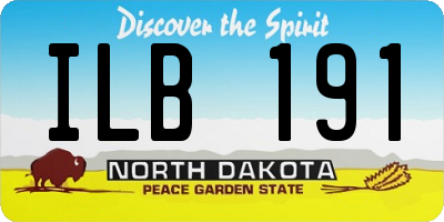 ND license plate ILB191