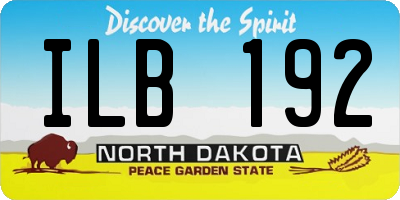 ND license plate ILB192