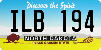 ND license plate ILB194