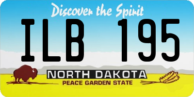 ND license plate ILB195
