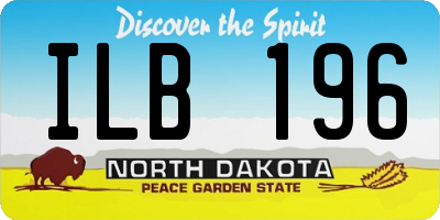 ND license plate ILB196