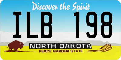 ND license plate ILB198