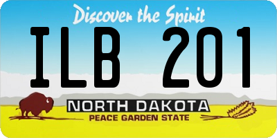 ND license plate ILB201