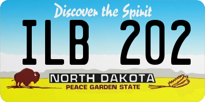 ND license plate ILB202