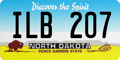 ND license plate ILB207