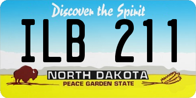 ND license plate ILB211