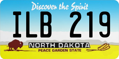 ND license plate ILB219