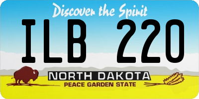 ND license plate ILB220